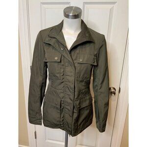 Theory Green Zip-Up Windbreaker Jacket, Size P